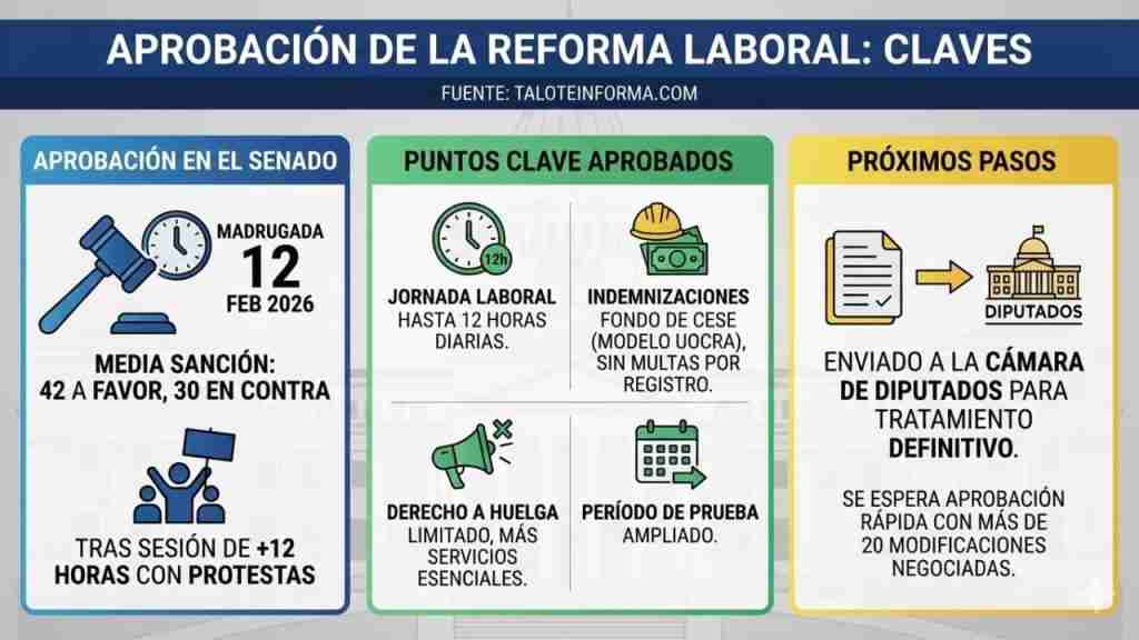 Reforma laboral 2026: qué aprobó el Senado y cómo puede afectar a los ...